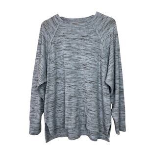 Aerie‎ Women's Medium Ice Blue and Gray Heather Super Soft  Long Sleeve Shirt